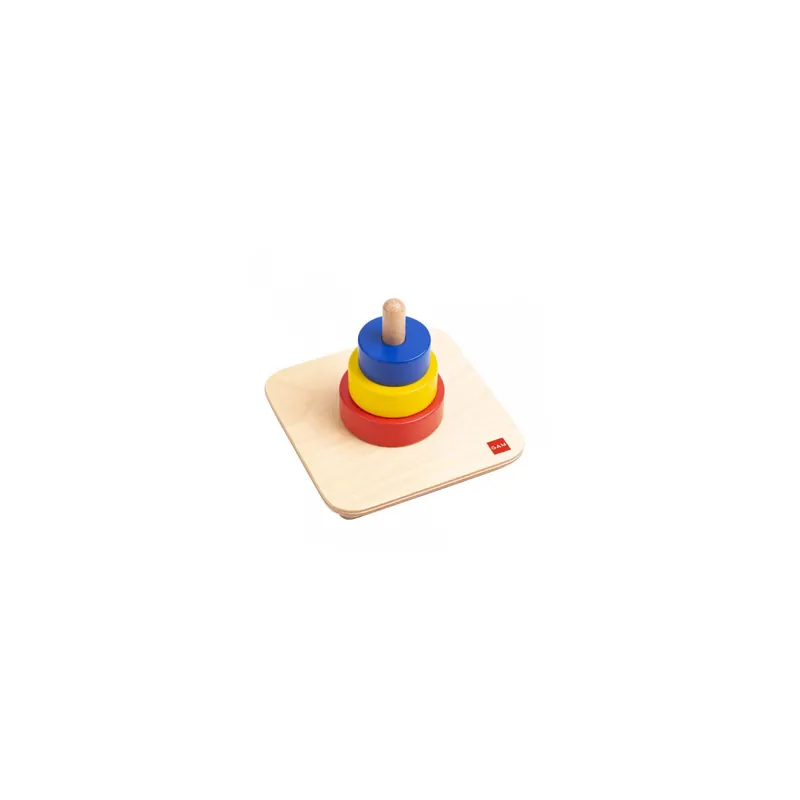 Trois disques sur tige verticale - Matériel Montessori GAM 1MM286