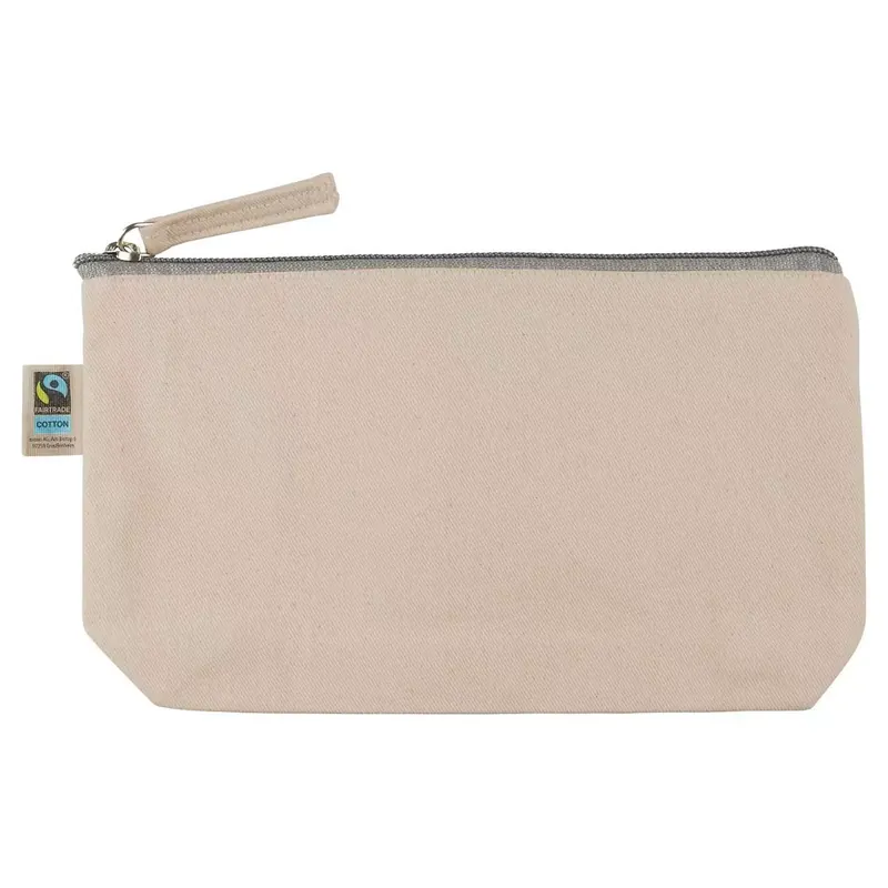 Trousse coton bio à fermeture à glissière