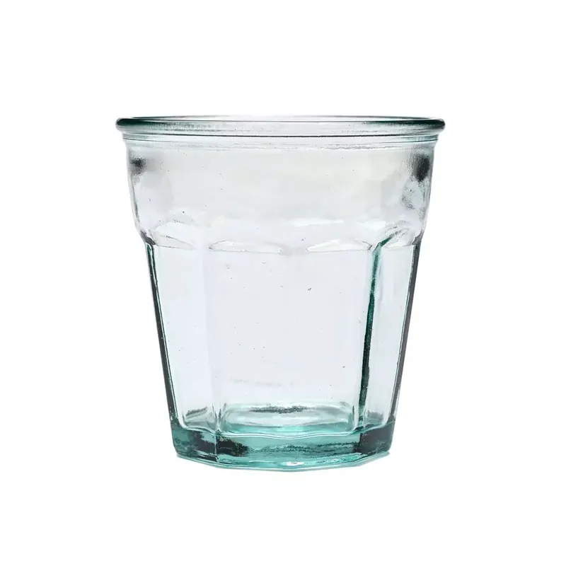 Verres à huit pans en verre recyclé