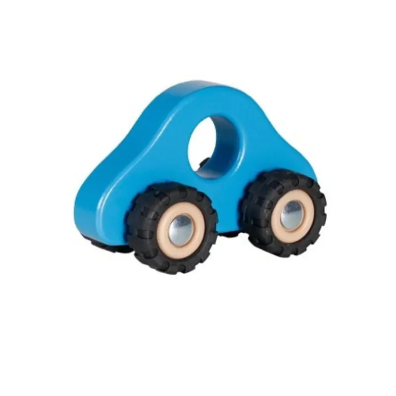 Voiture à saisir en bois bleue - Jouet bébé 1 an