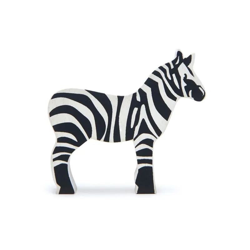 Zèbre Tender Leaf - Jouet en bois - figurine les Animaux d'Afrique