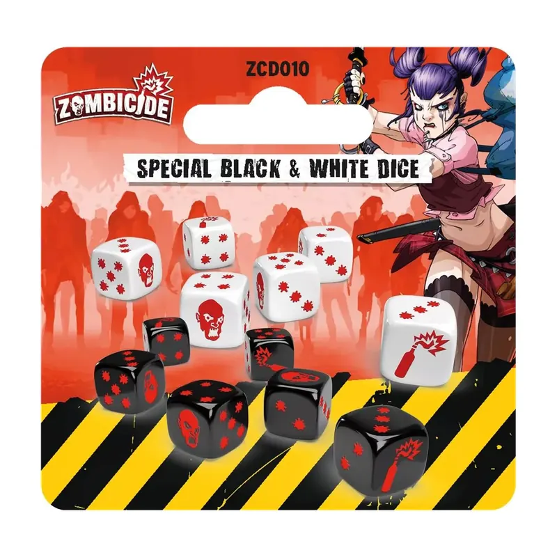 Zombicide : Dés Spéciaux Noirs et Blanc - Extension